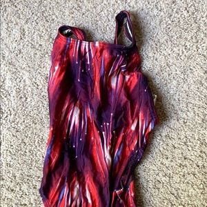 Speedo red and blue swimsuit size 26